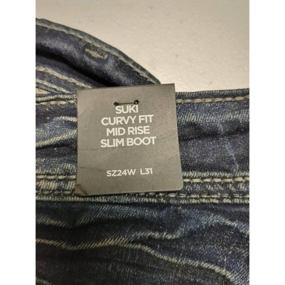 Suki Jeans Women's Size 24W/L31 Denim Blue Fit Mid Rise Slim boot Stretch Jean - Picture 3 of 3